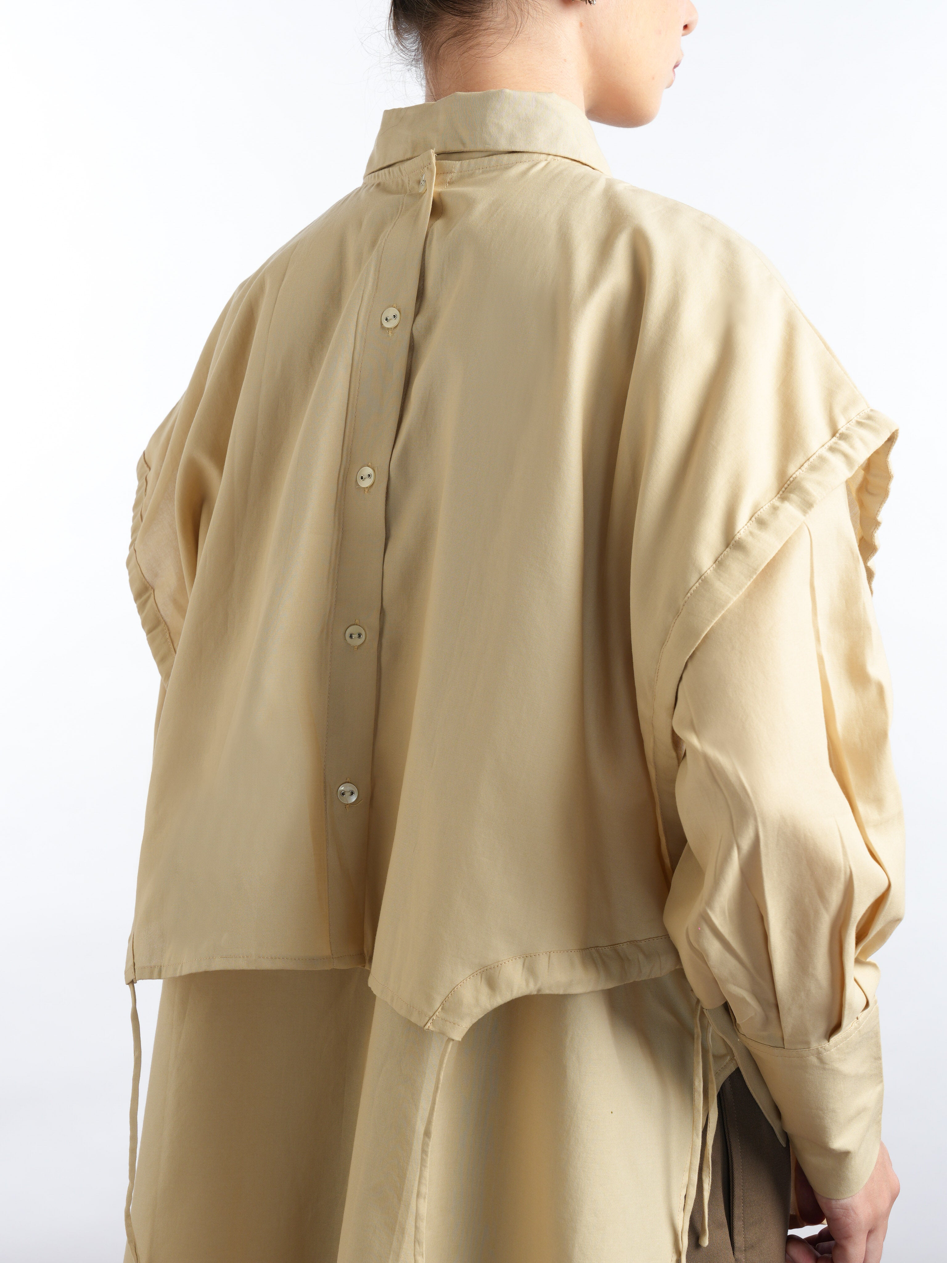 Frilly Shirt Beige