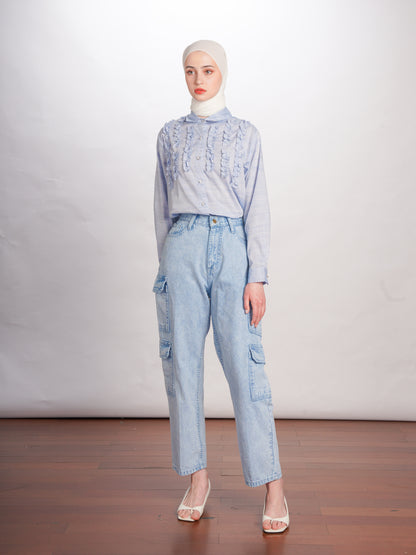 Rue Denim Pants Light Blue