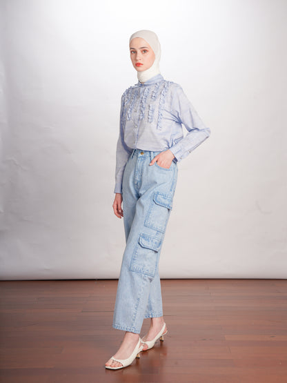 Rue Denim Pants Light Blue