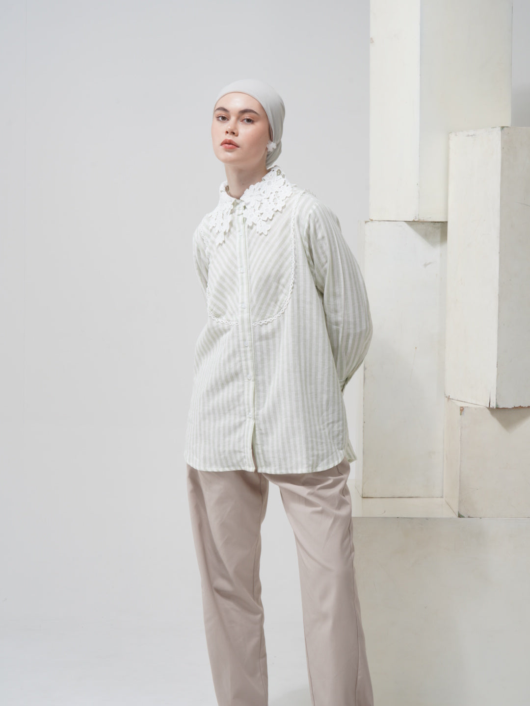 Syaline Shirt Pale Green