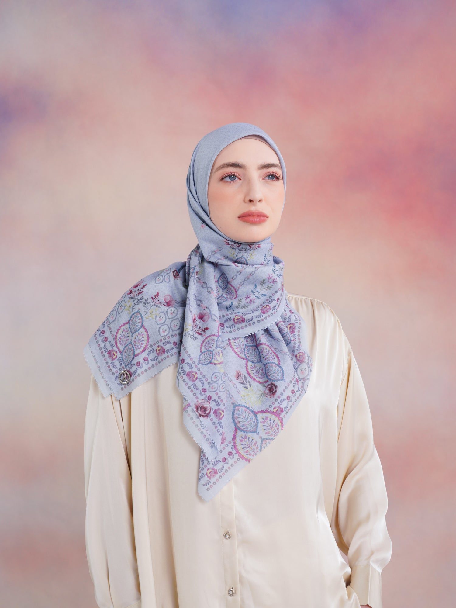 Kiera Scarves Light Blue