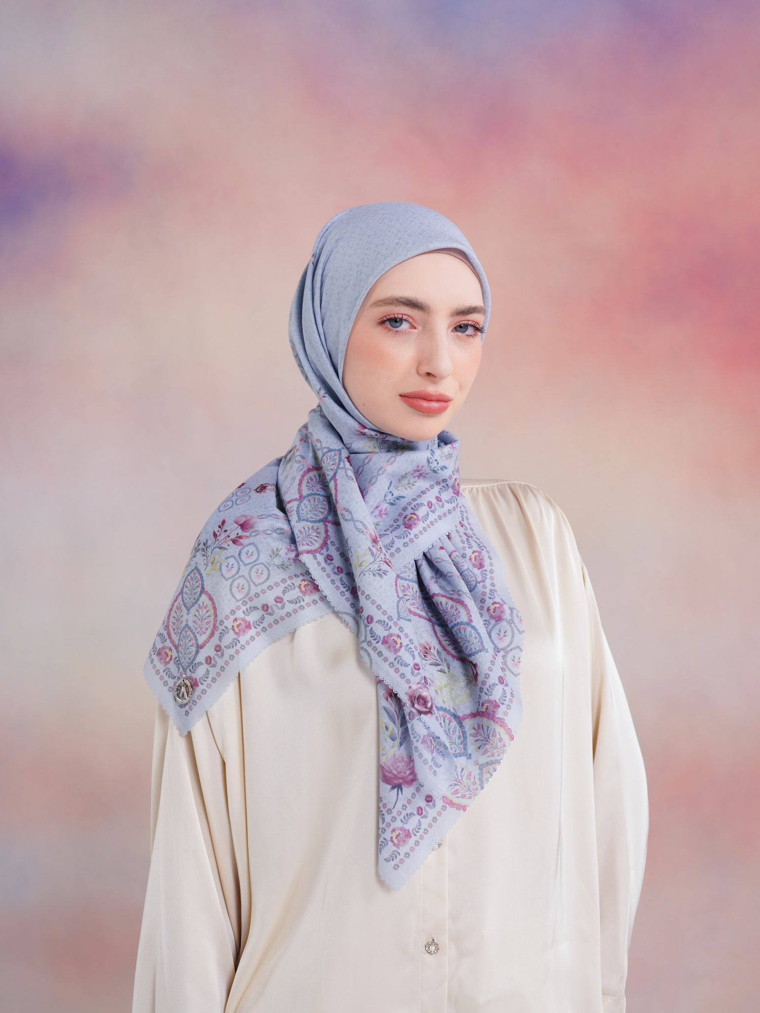 Kiera Scarves Light Blue