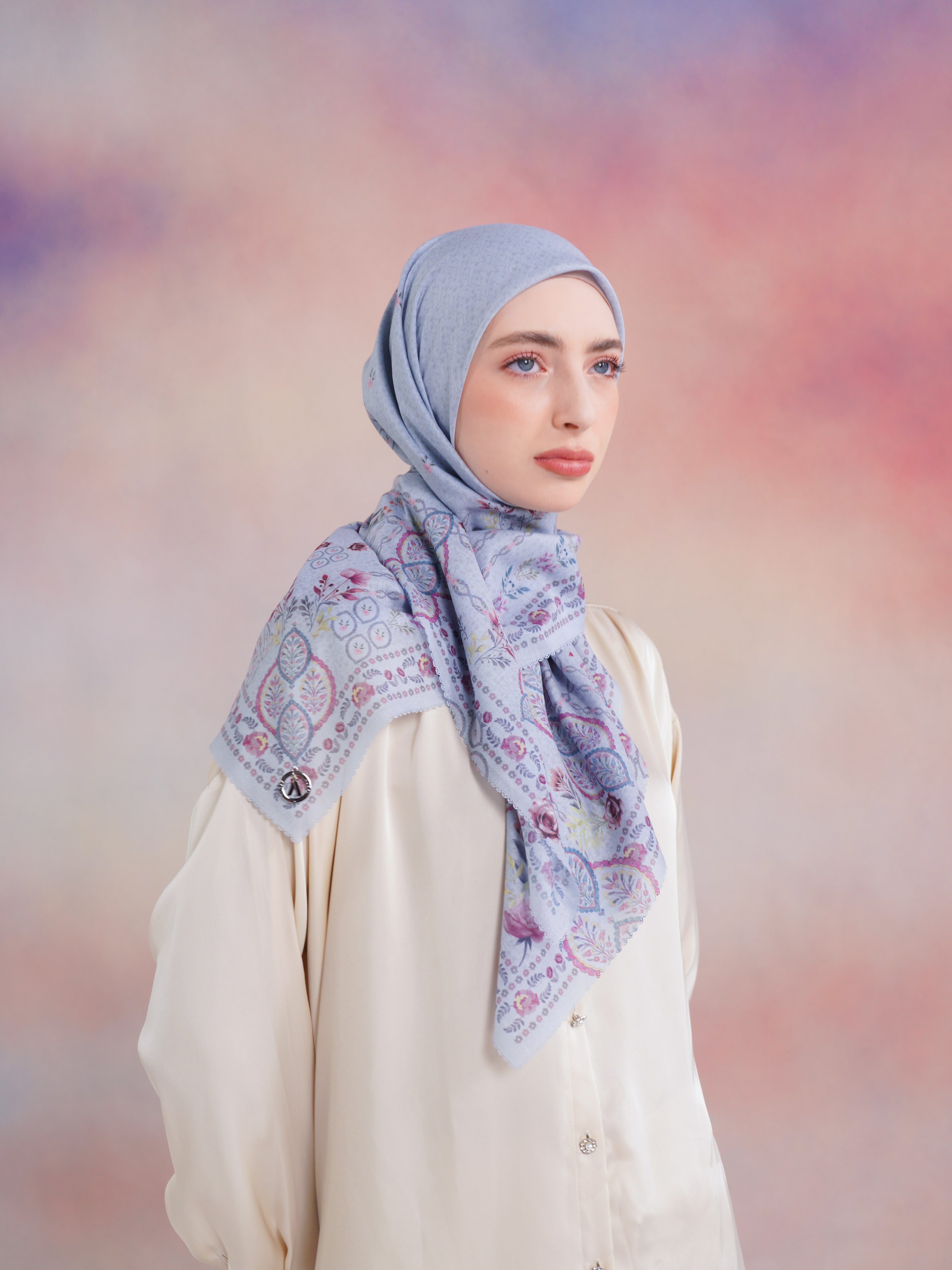 Kiera Scarves Light Blue